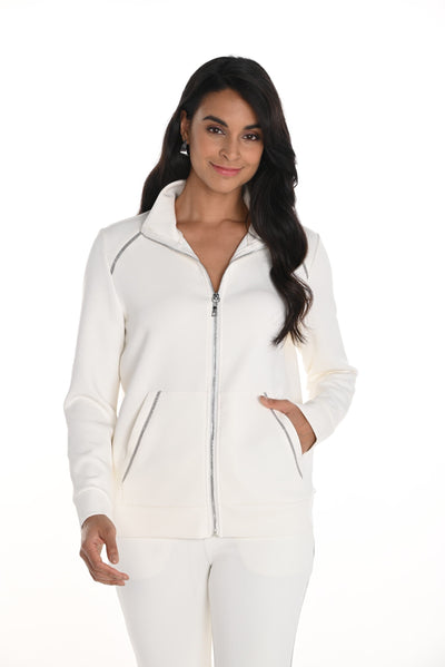 256727U Modal Blend Micro-Ponti Zip Up Jacket