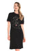 256819U  Faces Crew Neck, Rayon T-Shirt Dress