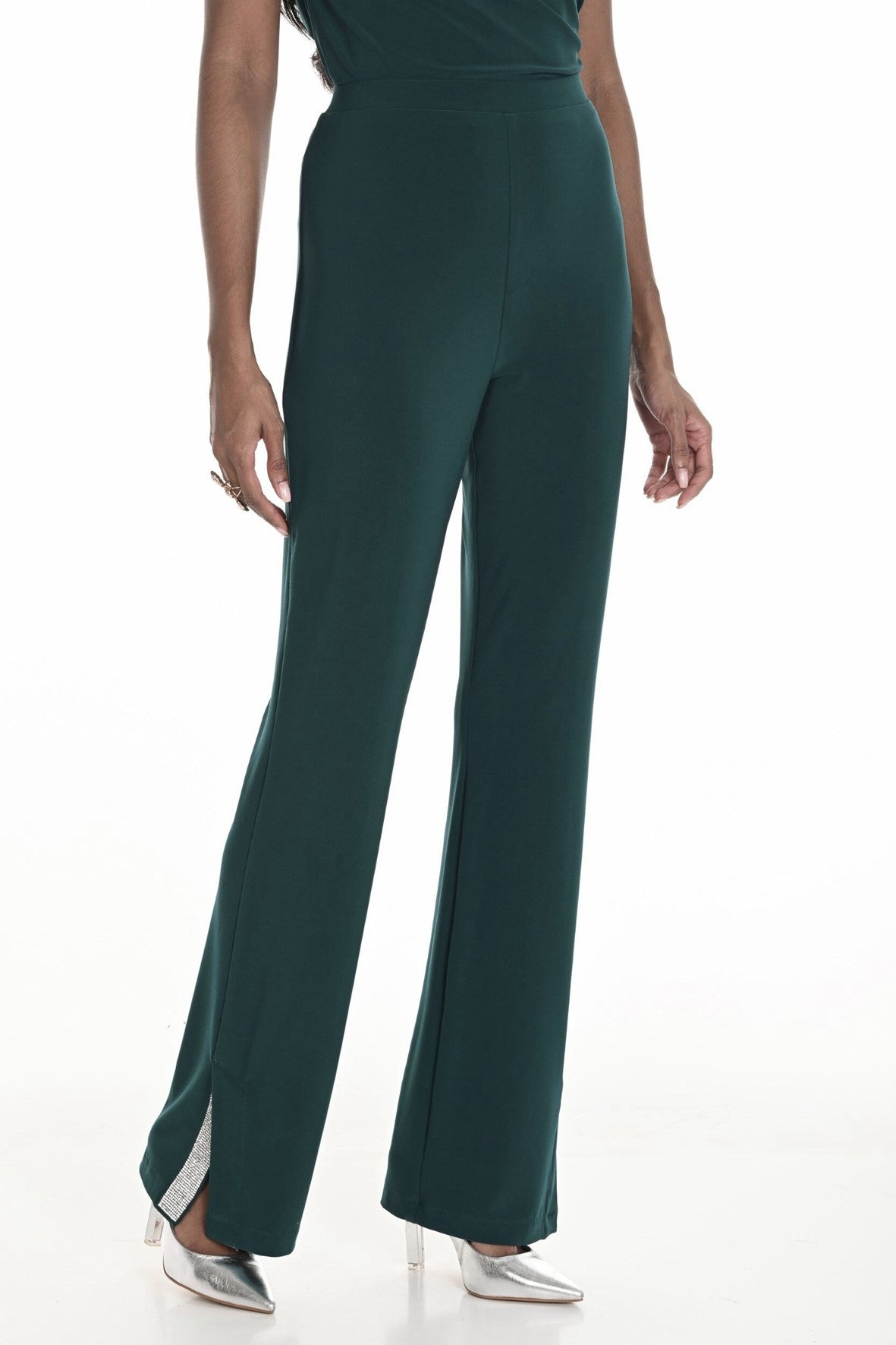 259140 Fine Rhinestone Side Split Trouser