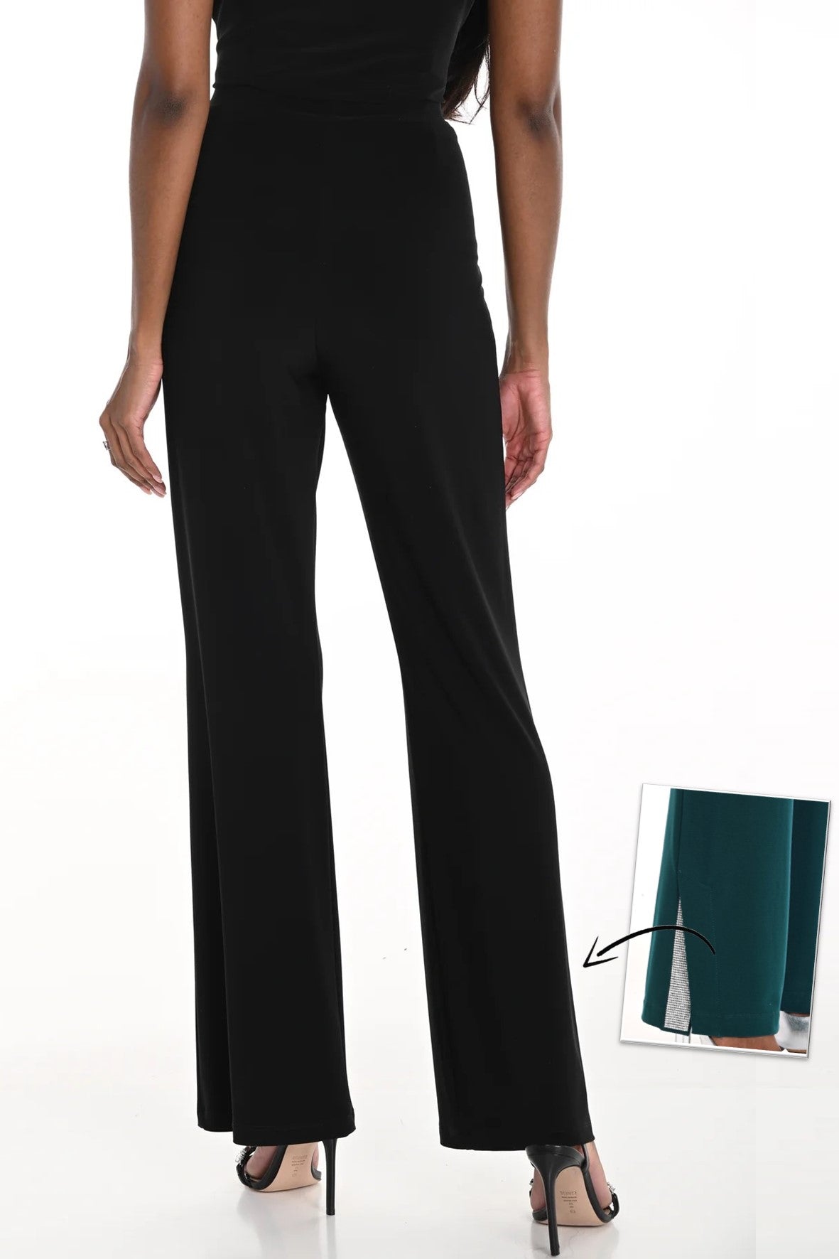 259140 Fine Rhinestone Side Split Trouser