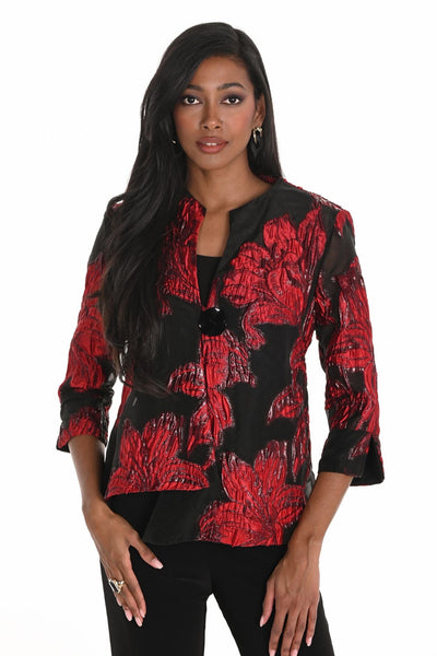 259157 Textured Taffeta Evening Jacket