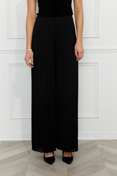 259252 Wide Leg Pleated Chiffon Trouser