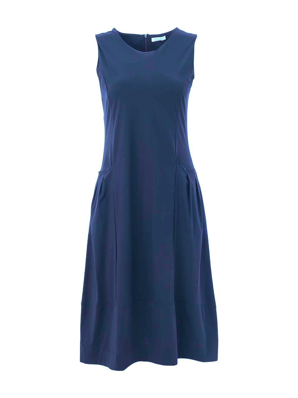 DC26140 Pacific Blue Eurojersey Pocketed Tulip Dress