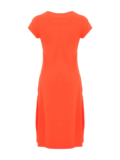 DC26141 Pacific Blue Eurojersey Cap Sleeve A-Line Pocketed Dress