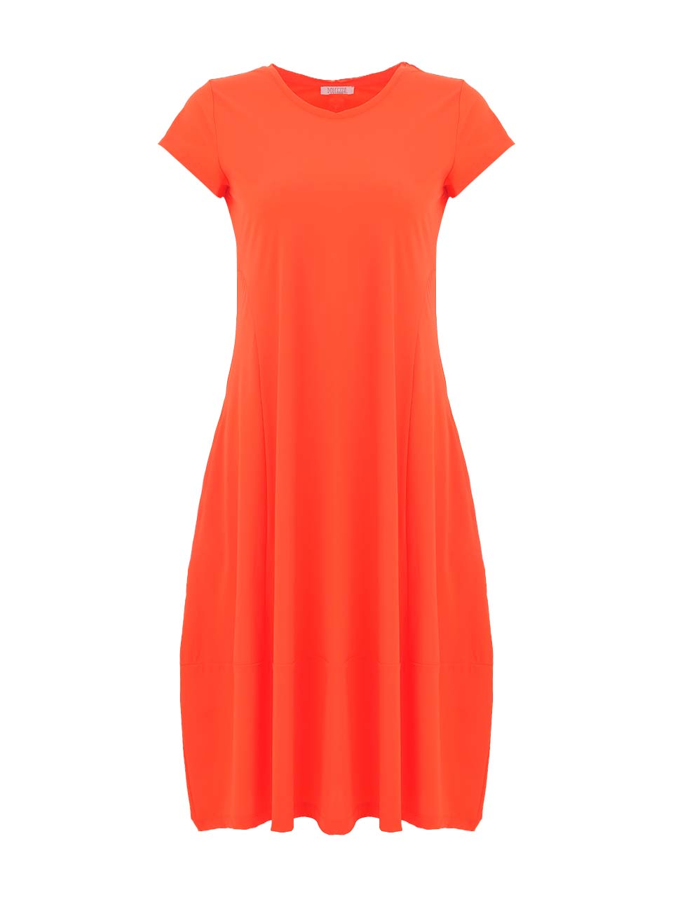 DC26141 Pacific Blue Eurojersey Cap Sleeve A-Line Pocketed Dress