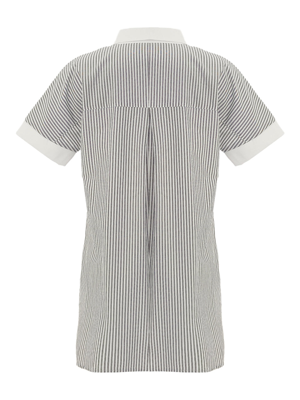 DC26153 Motif Print Short Sleeve Stripe Back Shirt