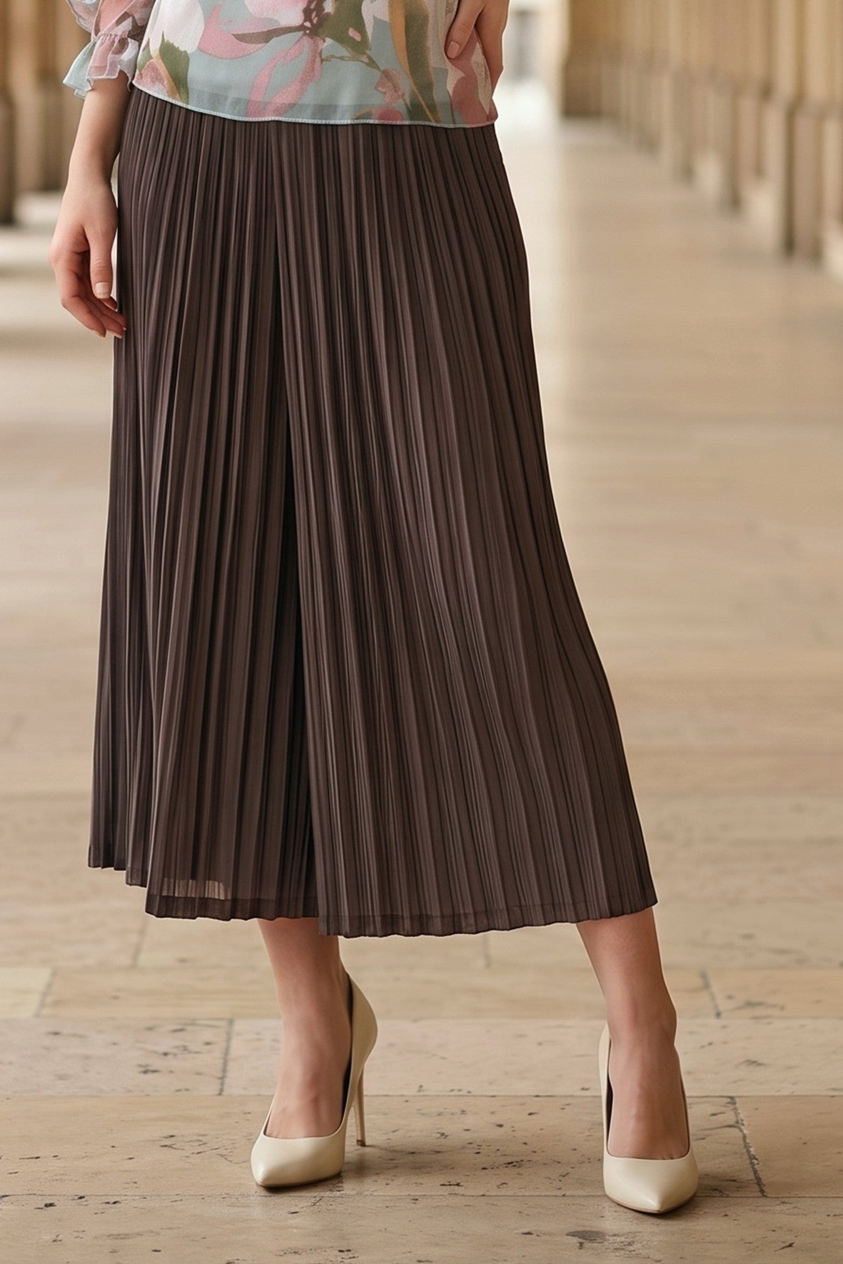FL263701 CEDAR Japanese Stretch Pleat Coulotte's