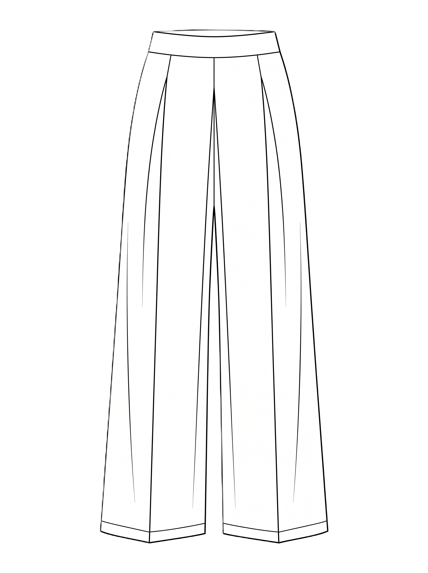 DC26186 Wide Leg Pleat Front Palazzo Trouser