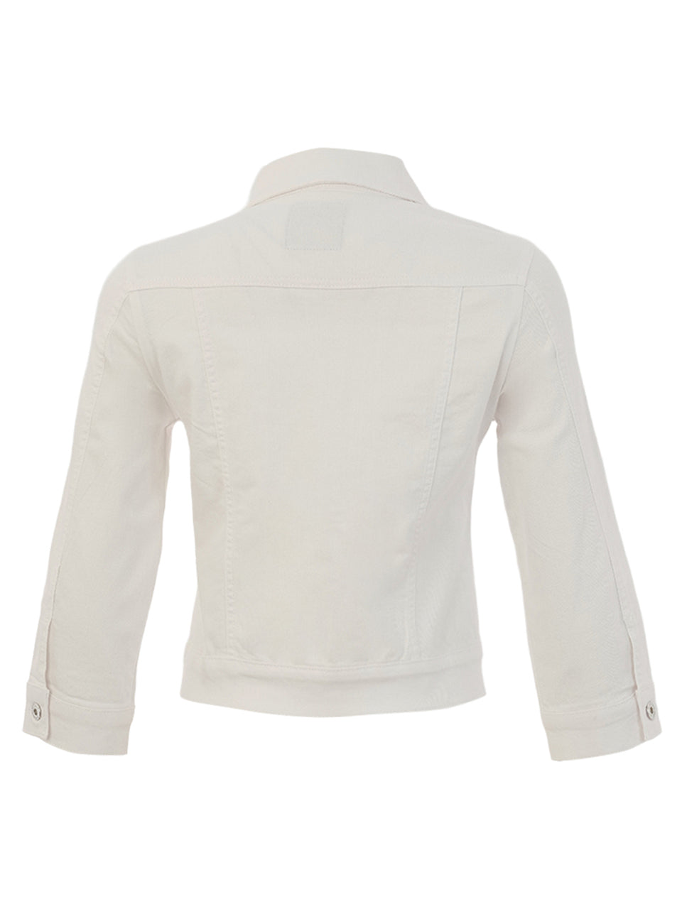 DC26210 WHITE Denim Style Jacket With Rhinestones