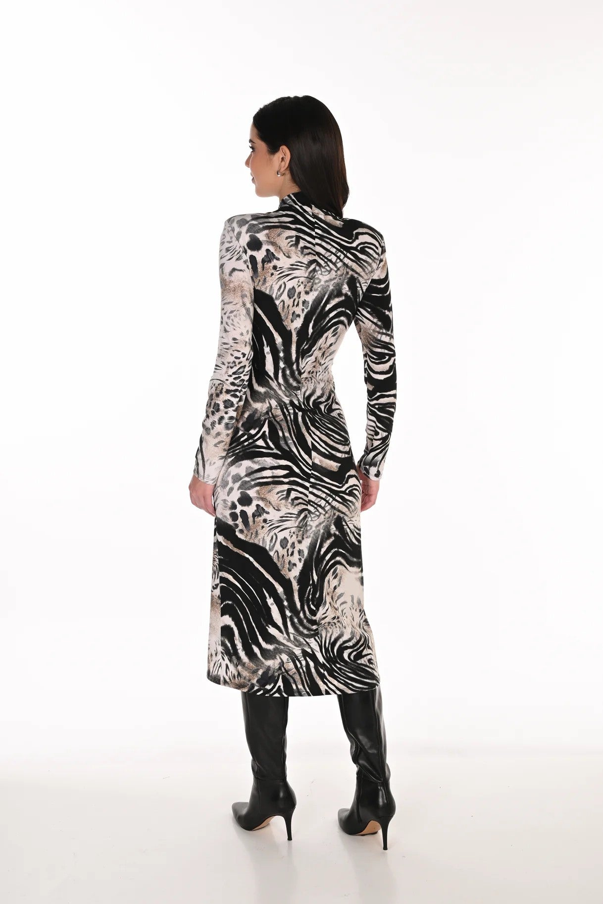 FL263369 Savanna Print Euro Knit Dress