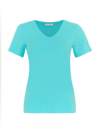 DC26501 AQUA Classic V Neck Silky Stretch Viscose Tee