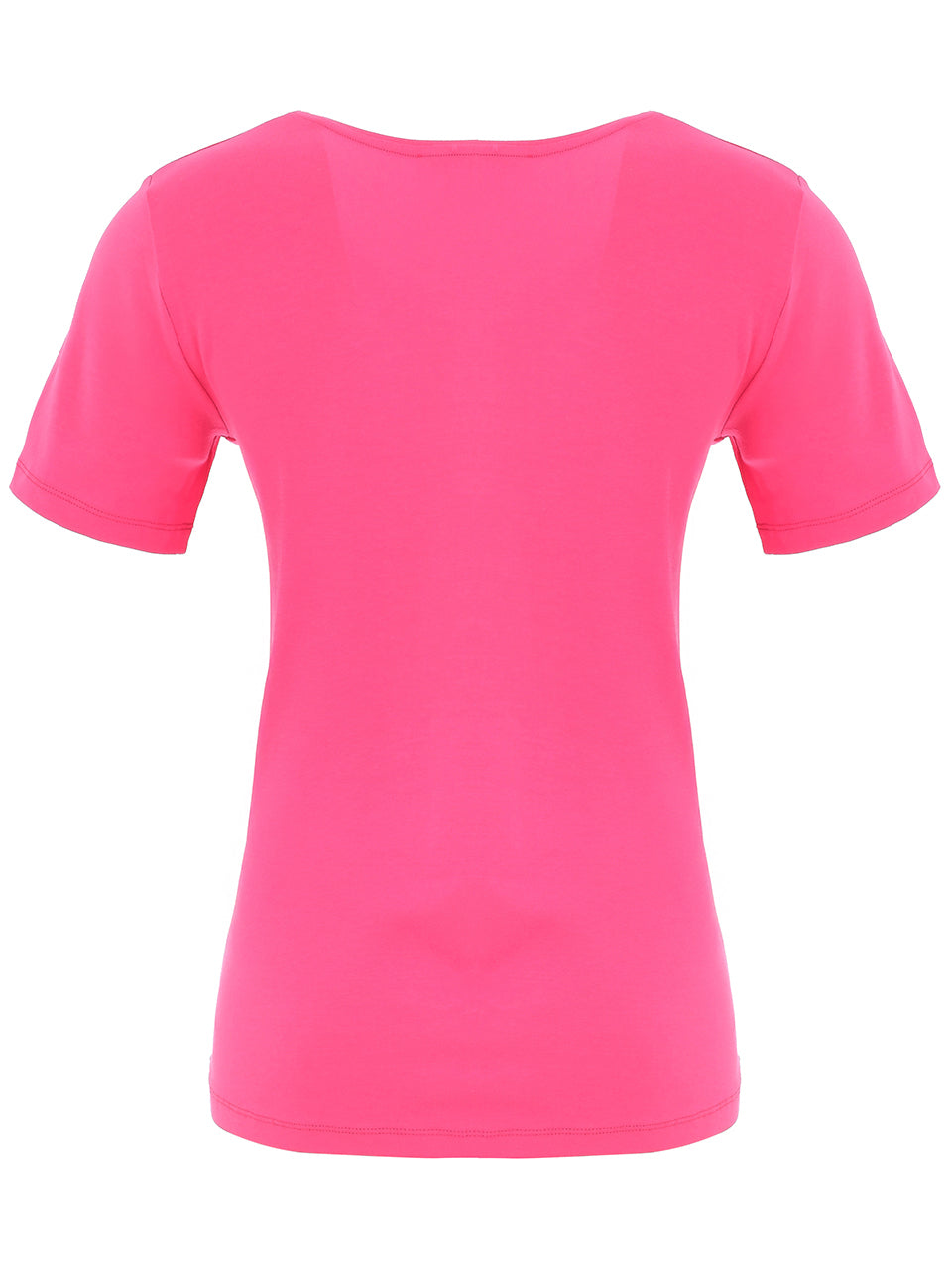 DC26501 FUCHSIA Classic V Neck Silky Stretch Viscose Tee