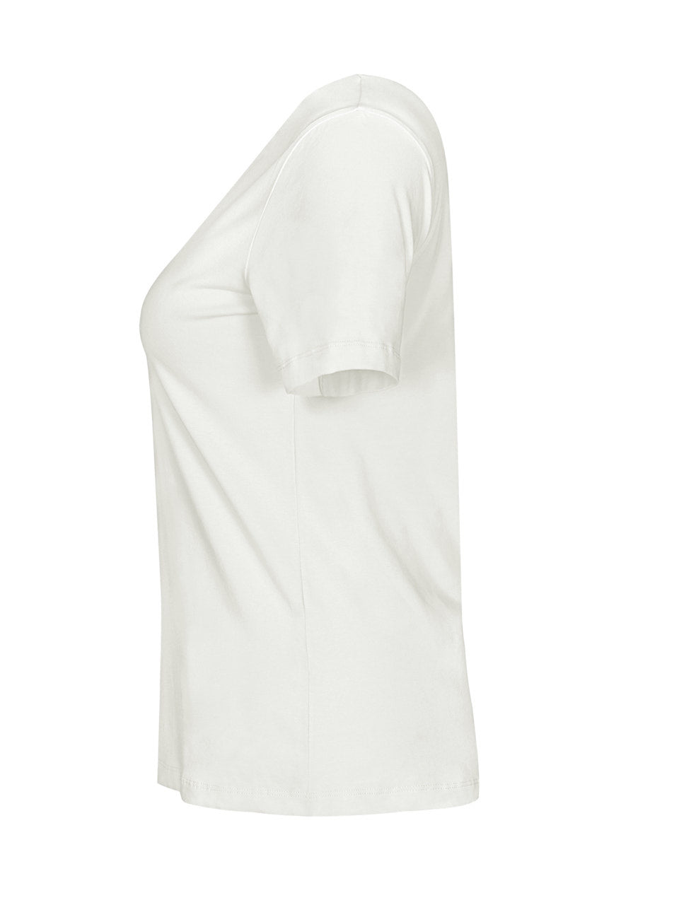 DC26501 WHITE Classic V Neck Silky Stretch Viscose Tee