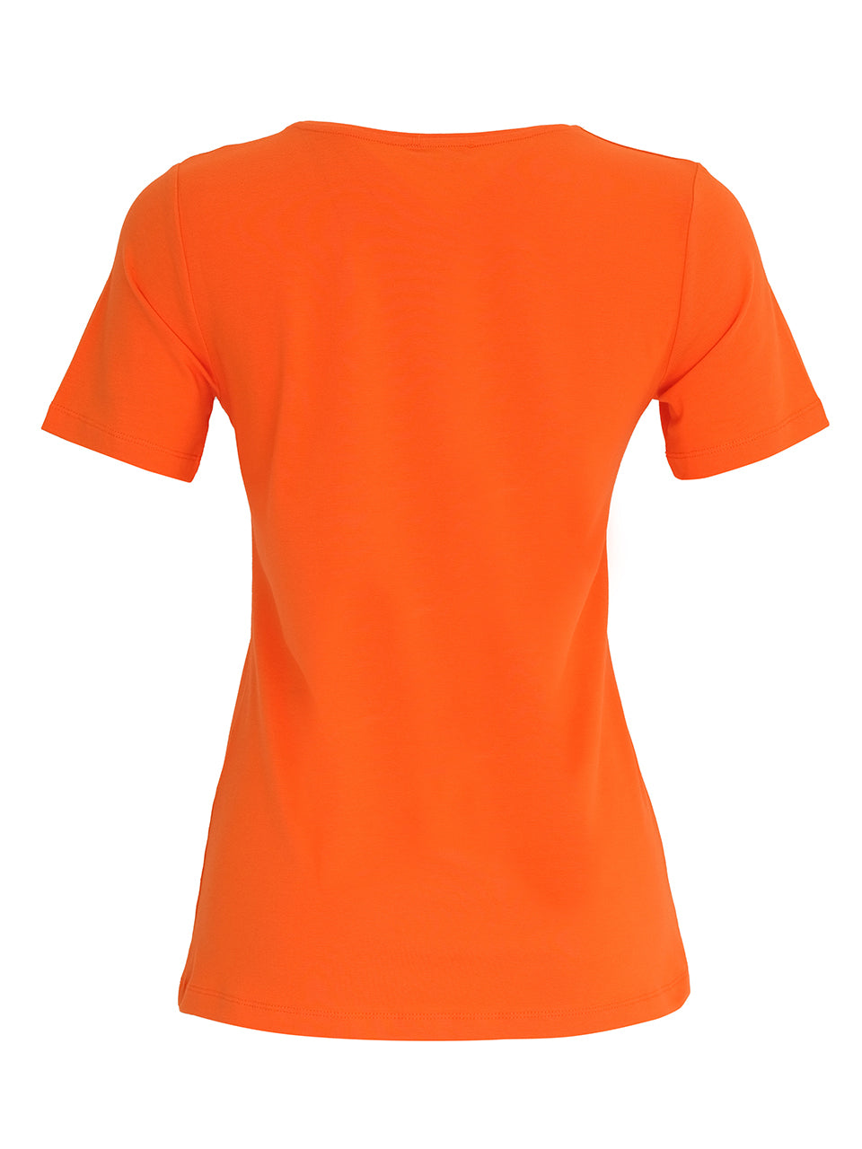 DC26501 ORANGE Classic V Neck Silky Stretch Viscose Tee