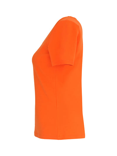 DC26501 ORANGE Classic V Neck Silky Stretch Viscose Tee