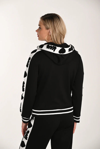 FL266533 Heart Panel Zip Up Leisure Jacket