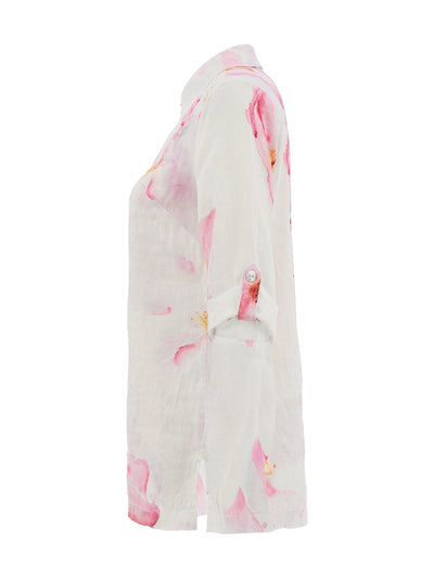 DC26682 Linen Watercolour Print Shirt