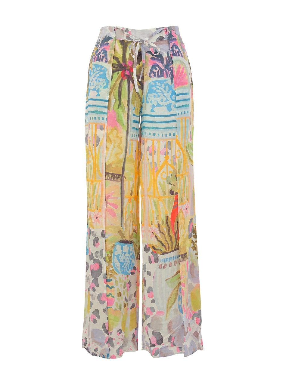 DC26852 Summer Print Viscose Resort Pant