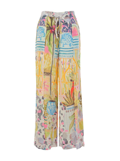DC26852 Summer Print Viscose Resort Pant