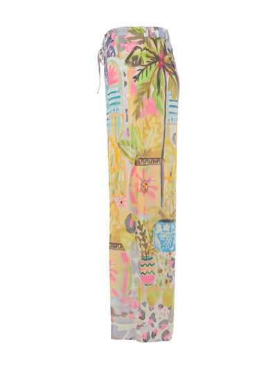 DC26852 Summer Print Viscose Resort Pant