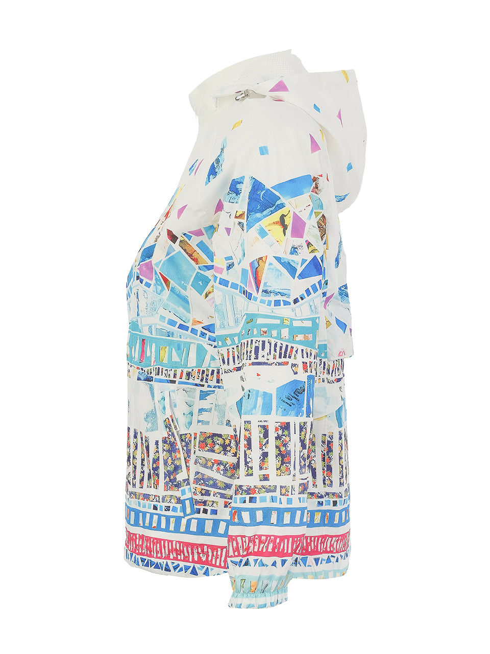DC26867 Abstract Colour Print Wind & Rain Proof Hooded