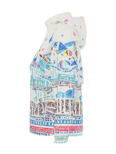 DC26867 Abstract Colour Print Wind & Rain Proof Hooded