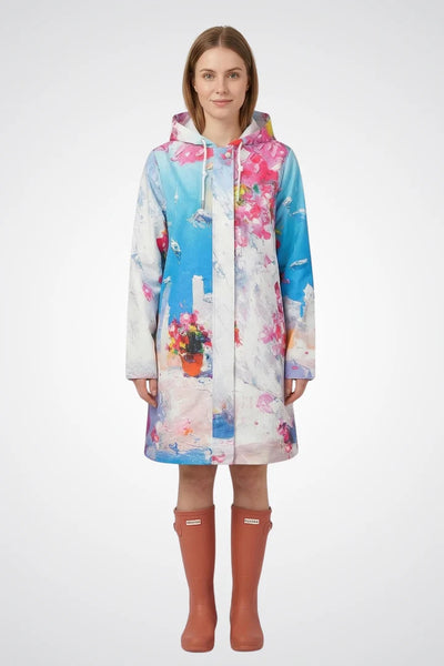 DC26870 Santorini Summer Print Wind & Rain Proof Hooded Parker