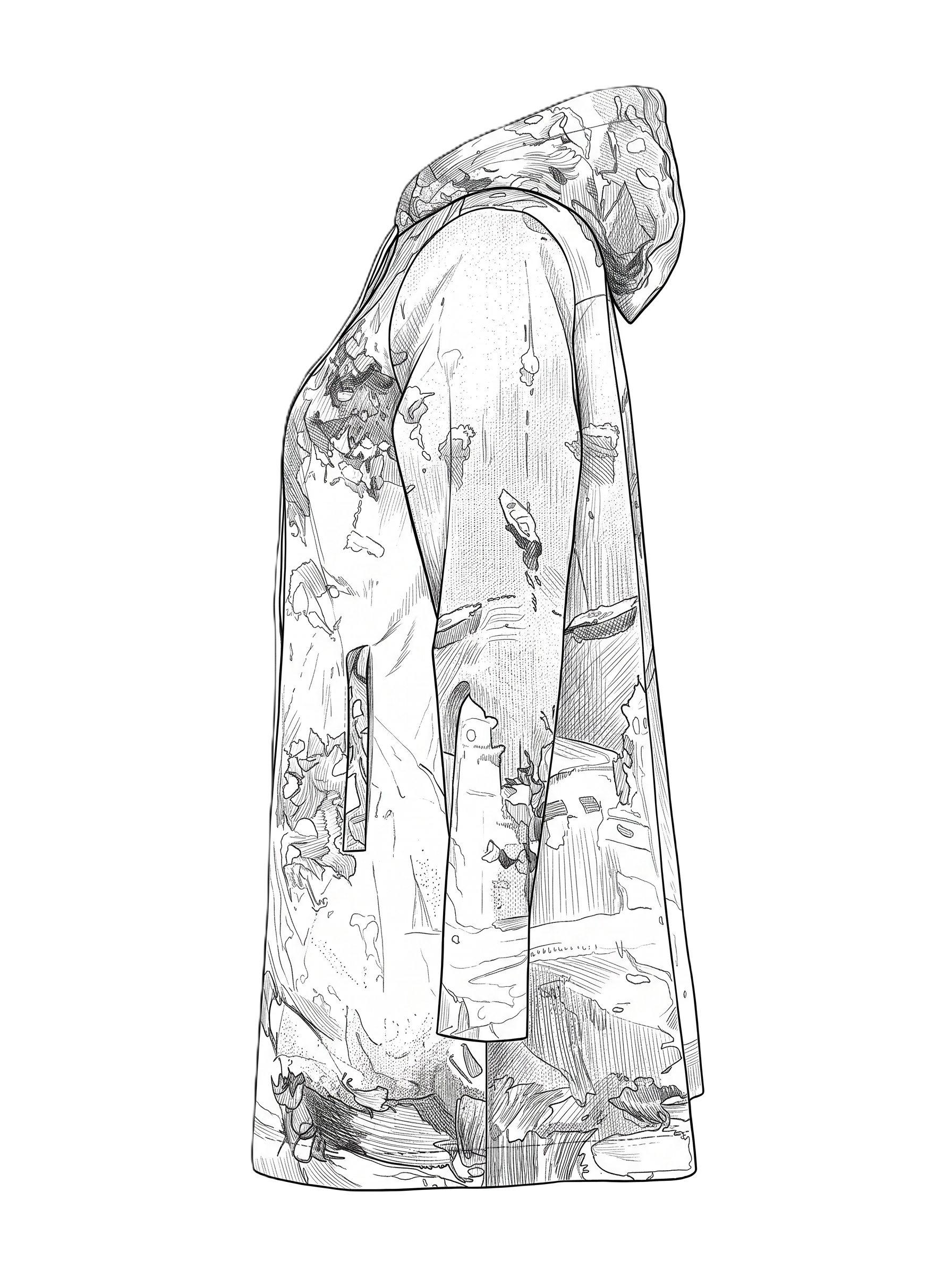 DC26870 Santorini Summer Print Wind & Rain Proof Hooded Parker