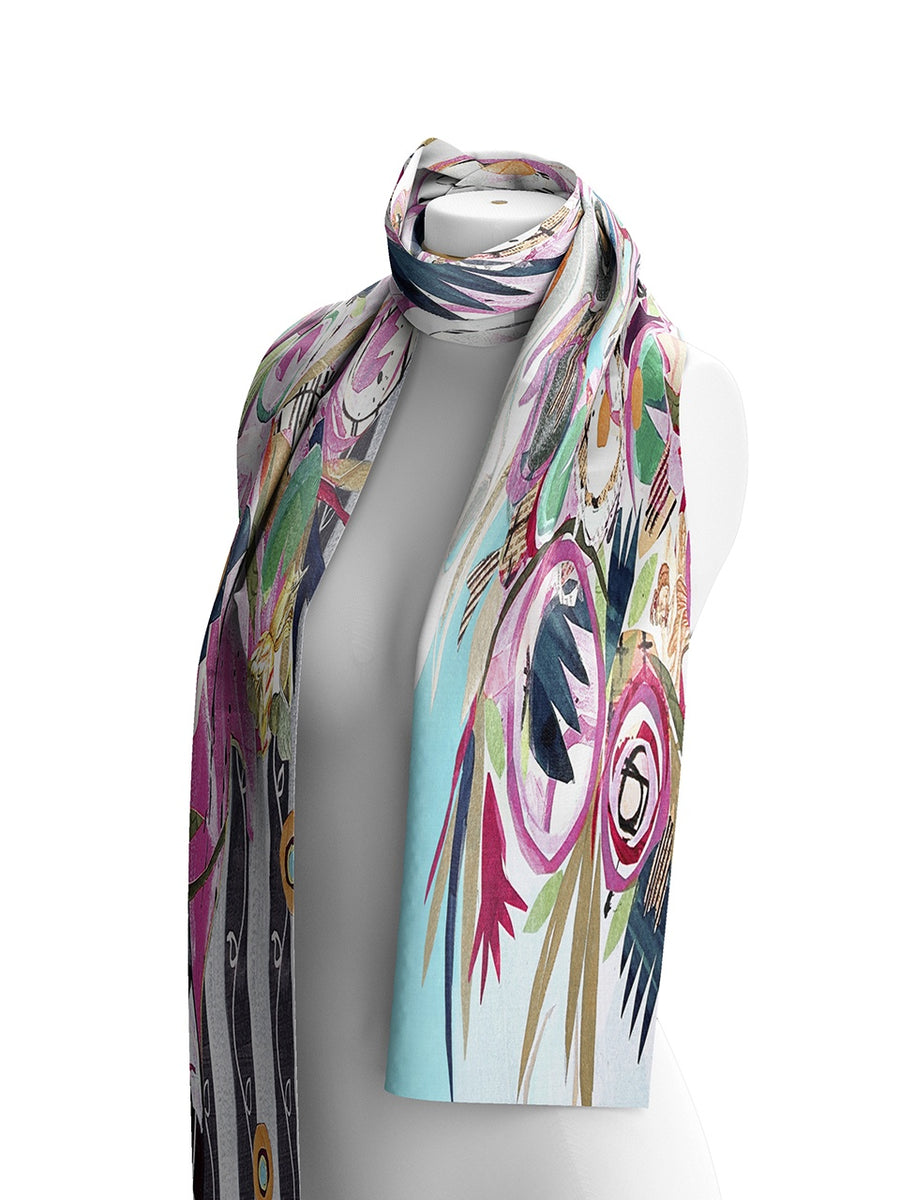 DC26906 Daydream Print Soft Viscose Scarf