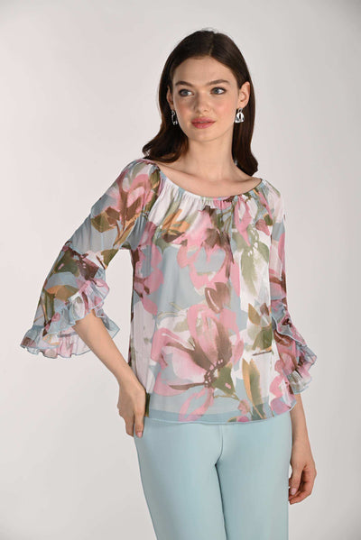 FL261361 Hawaii Evenings Chiffon Ruffle Top