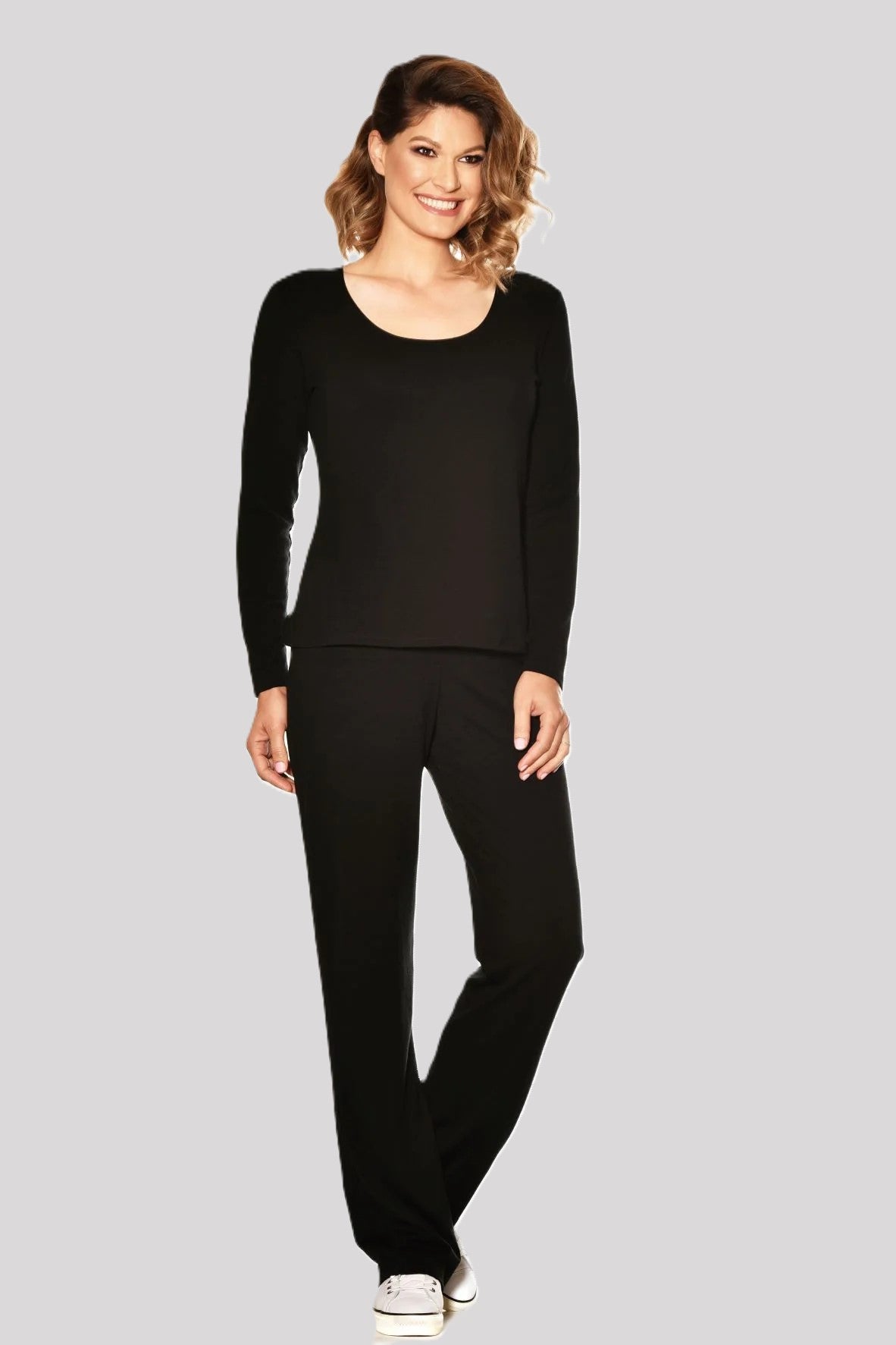 2783 Easy Fit Long Sleeve Scoop Neck Merino Top