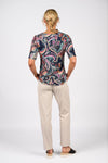 4329 Persia Print Round Neck Rayon Knit Top