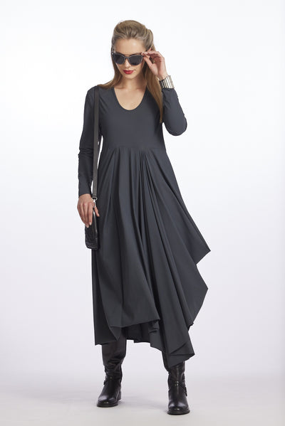 9103 Scoop Neck Hicthed Side Dress