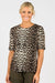 4329 Leopard Print Round Neck Rayon Knit Top