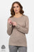4467 COFFEE CREAM Silky Superfine Easy Fit Merino Crew Neck