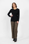 4467 BLACK Silky Superfine Easy Fit Merino Crew Neck