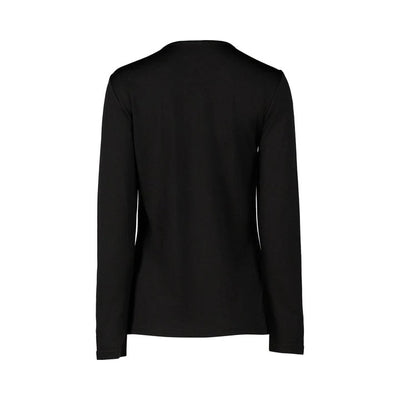 4467 BLACK Silky Superfine Easy Fit Merino Crew Neck