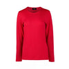 4467 RICH RED Silky Superfine Easy Fit Merino Crew Neck