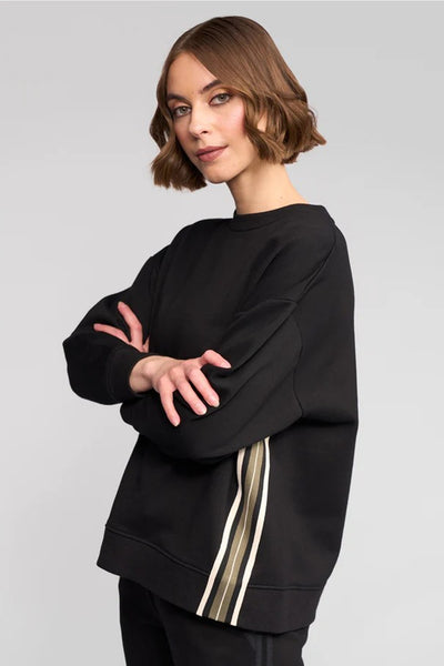 V4495 Side Stripe Cotton Weekend Sweatshirt