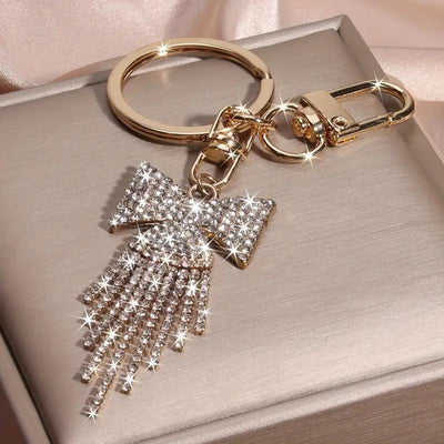 D0041 Diamante Bow Bag Charm