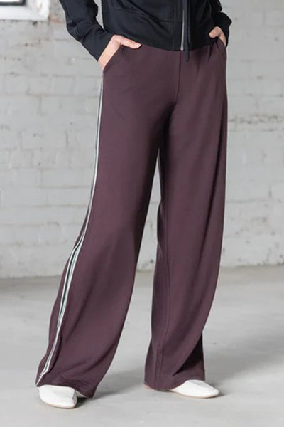V5042 BERRY MERINO Side Stripe Weekender Pants