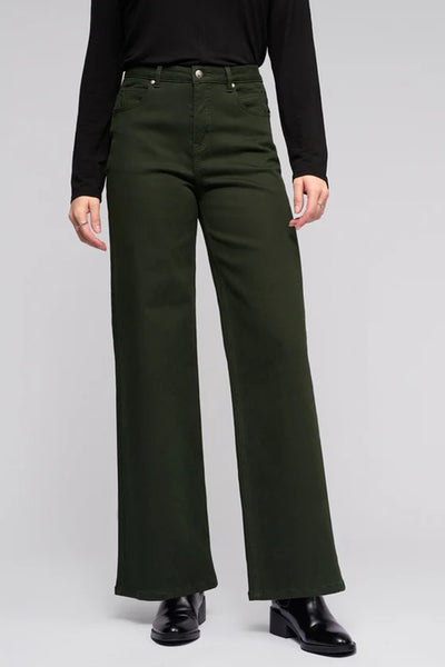 V5050K OLIVE Wide Leg Solo Jean
