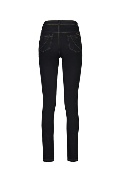 5535 BLACK Skinny Leg Stretch Jean with Pocket Embroidery