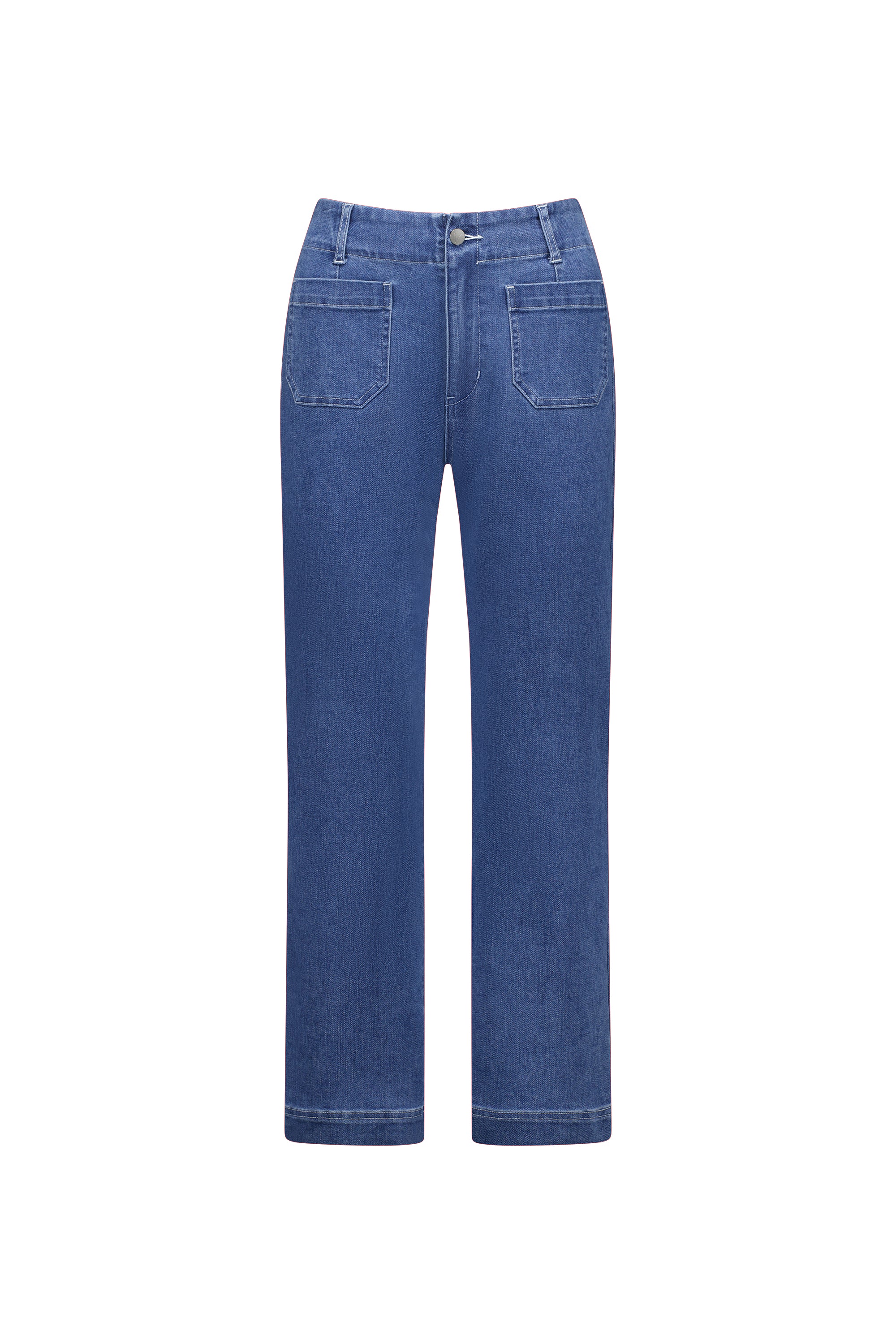 5995A Blue Hue Wide Ankle Length Stretch Jean