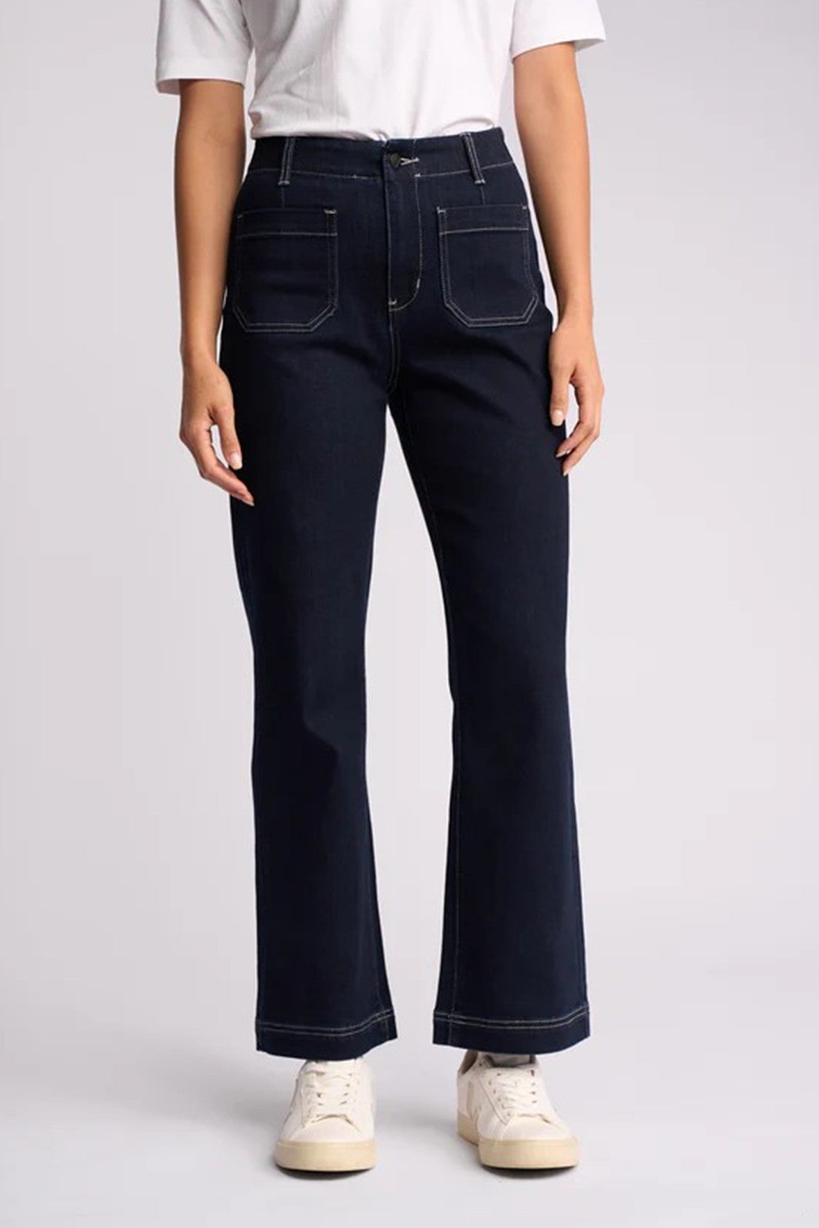 5995A Ink Wide Ankle Length Stretch Jean