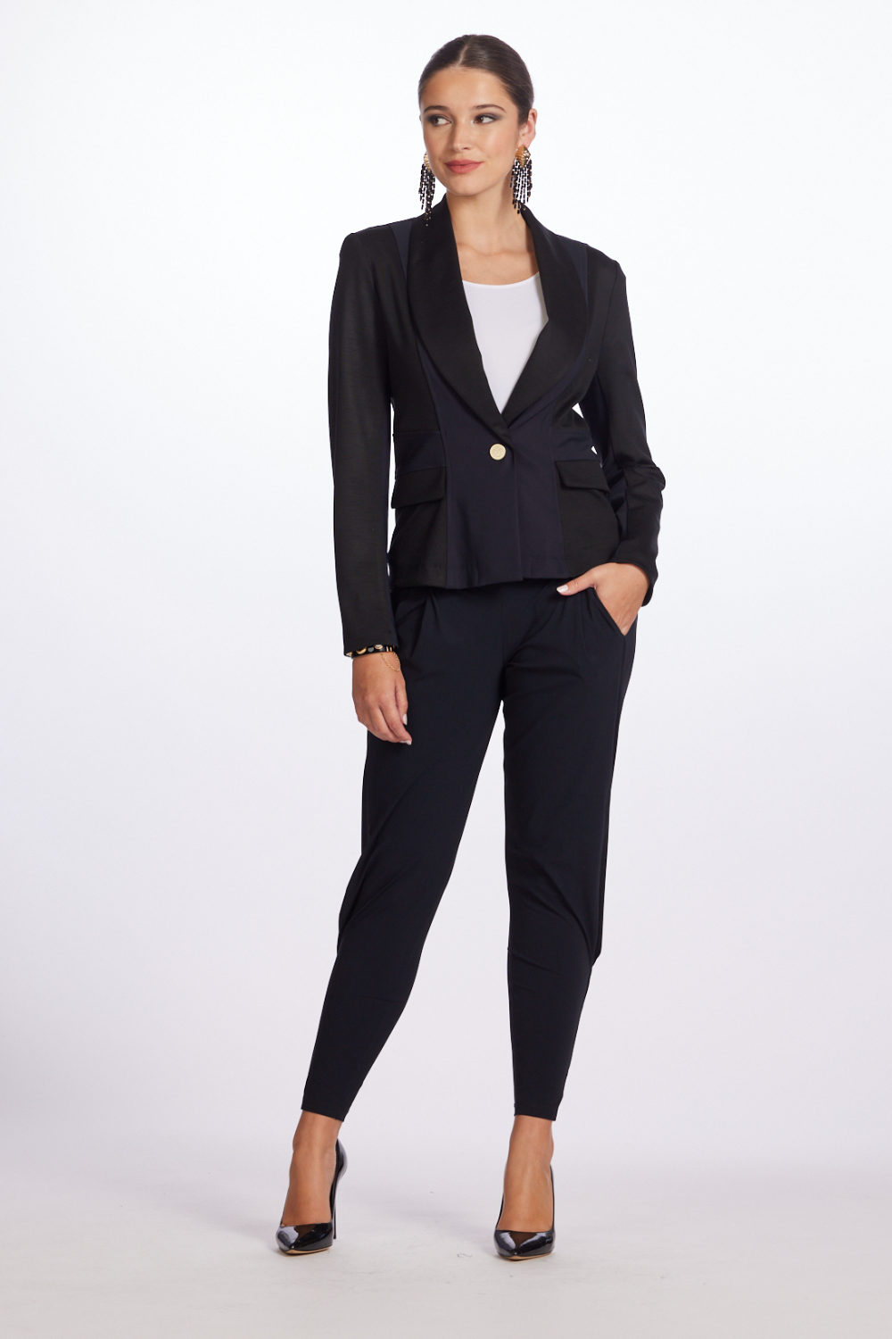 6280 Ankle Pleat Basque Pant