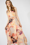 251334 Soft Floral Sleeveless Wrap Dress