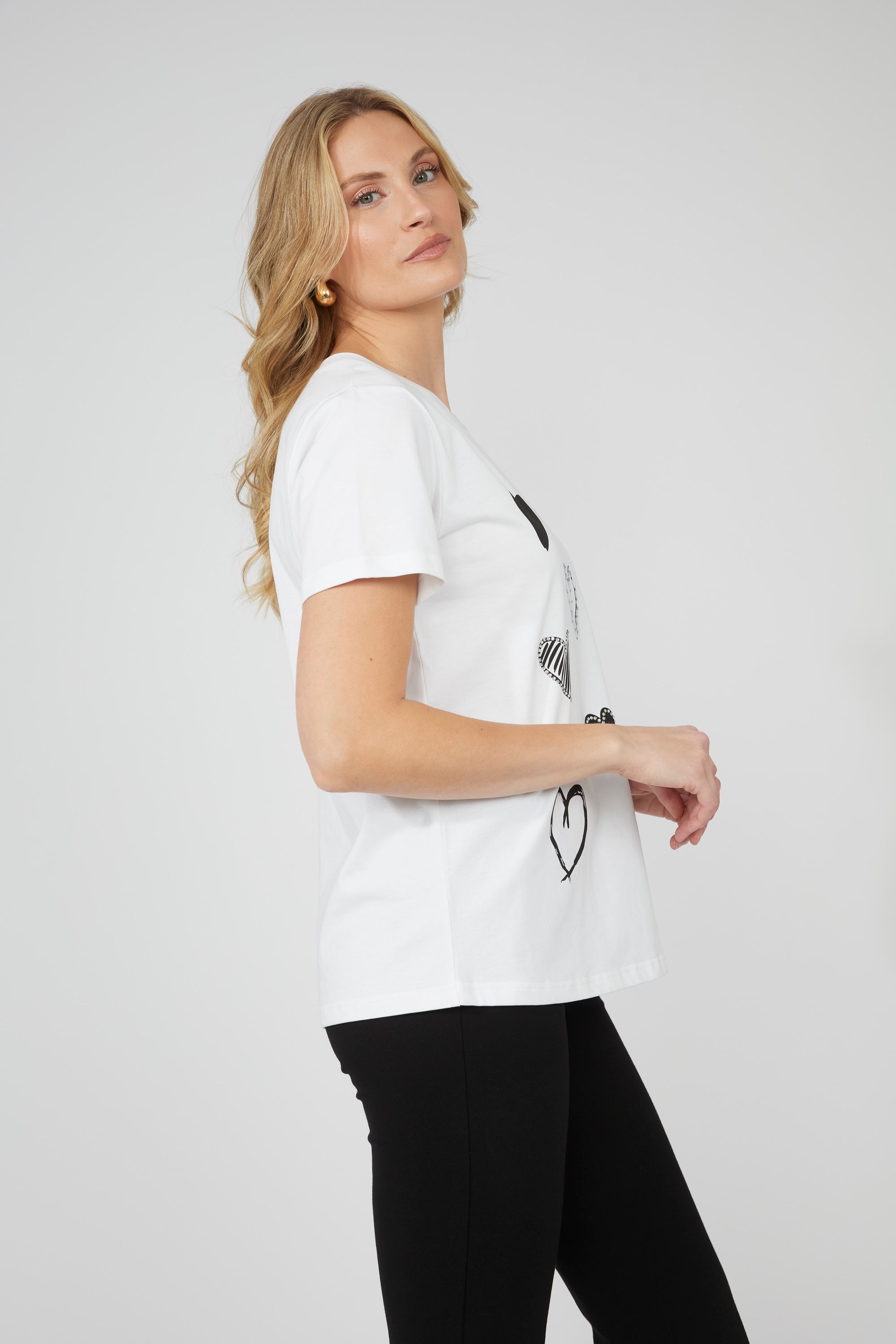 251518 Brush Heart Cotton Tee