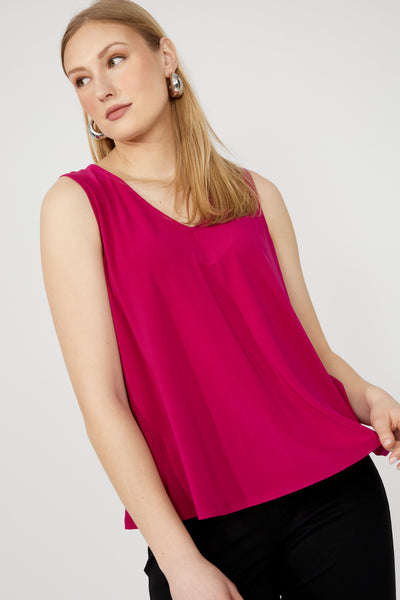 253015 Swing Cut Euro Knit V-Neck Singlet