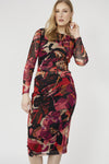 253360 Multi Print Mesh Dress